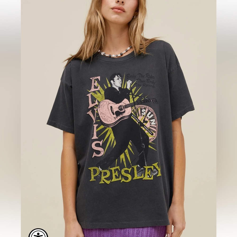 DAYDREAMER - SUN RECORDS ELVIS BROKE THE RULES MERCH TEE - PIGMENT BLACK XS